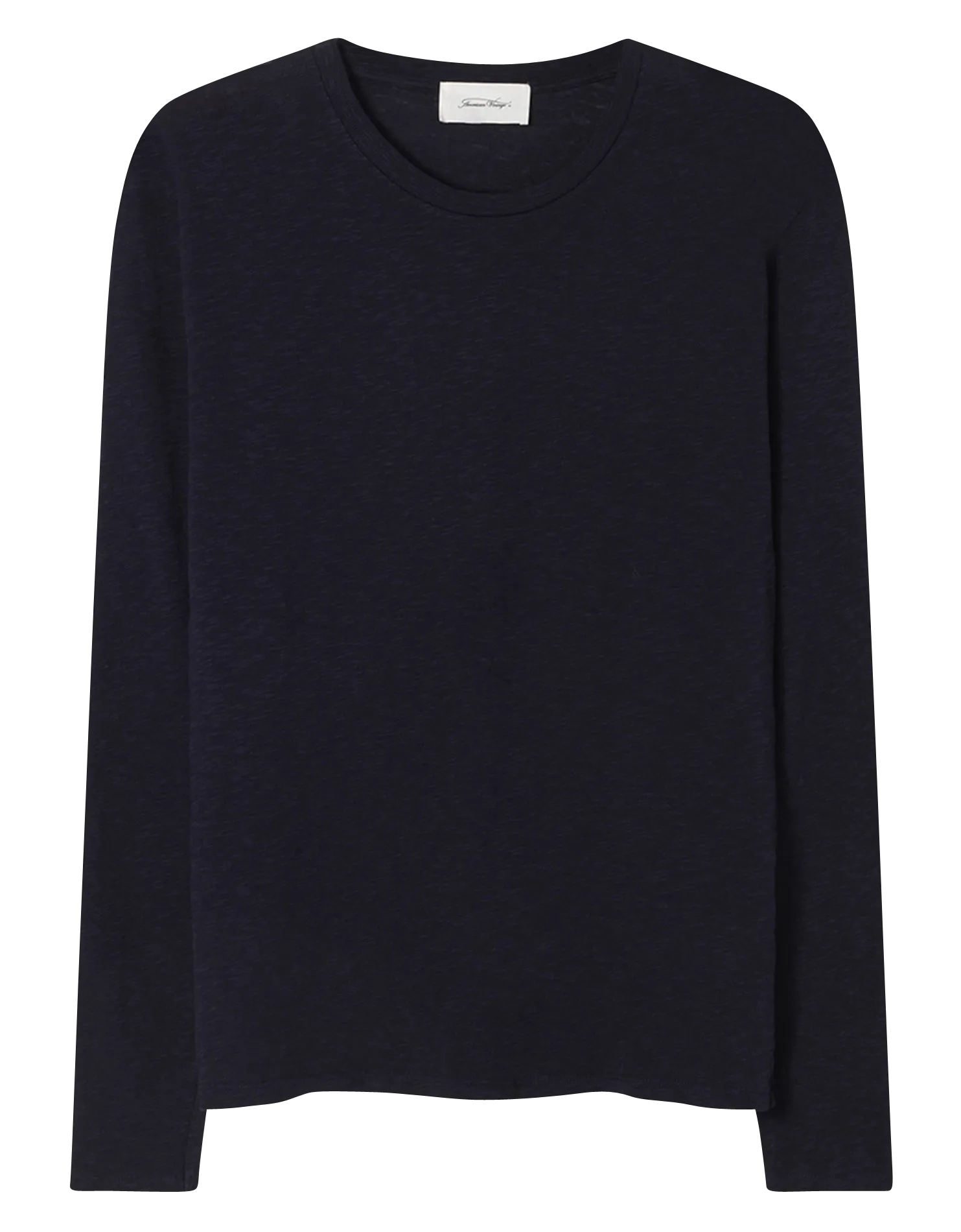 AMERICAN VINTAGE BYSAPICK  CAMISETA REGULAR FIT DE ALGODóN CON CUELLO REDONDO EN AZUL