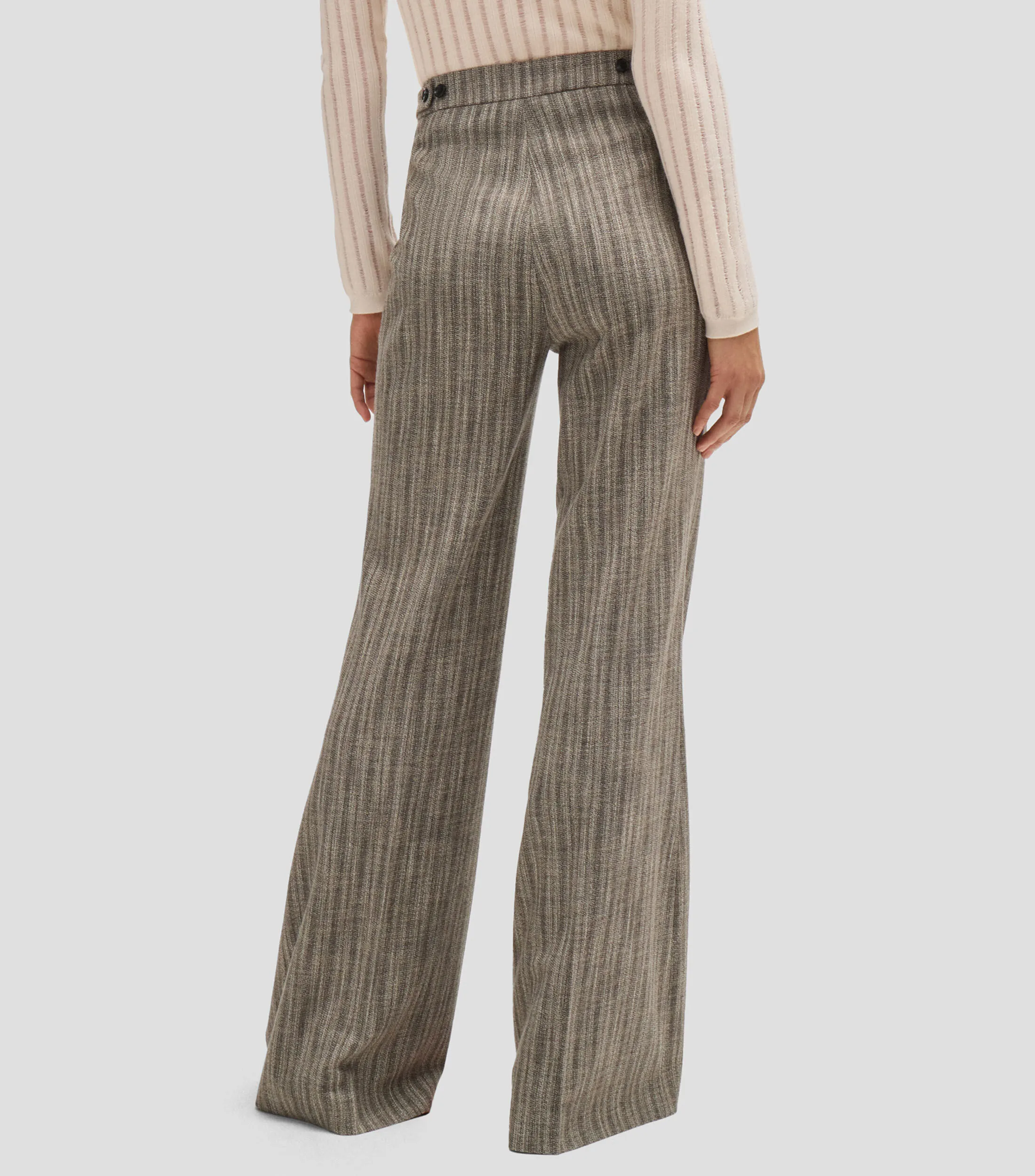 Boss Pantalón regular fit en paño elástico a rayas Mujer