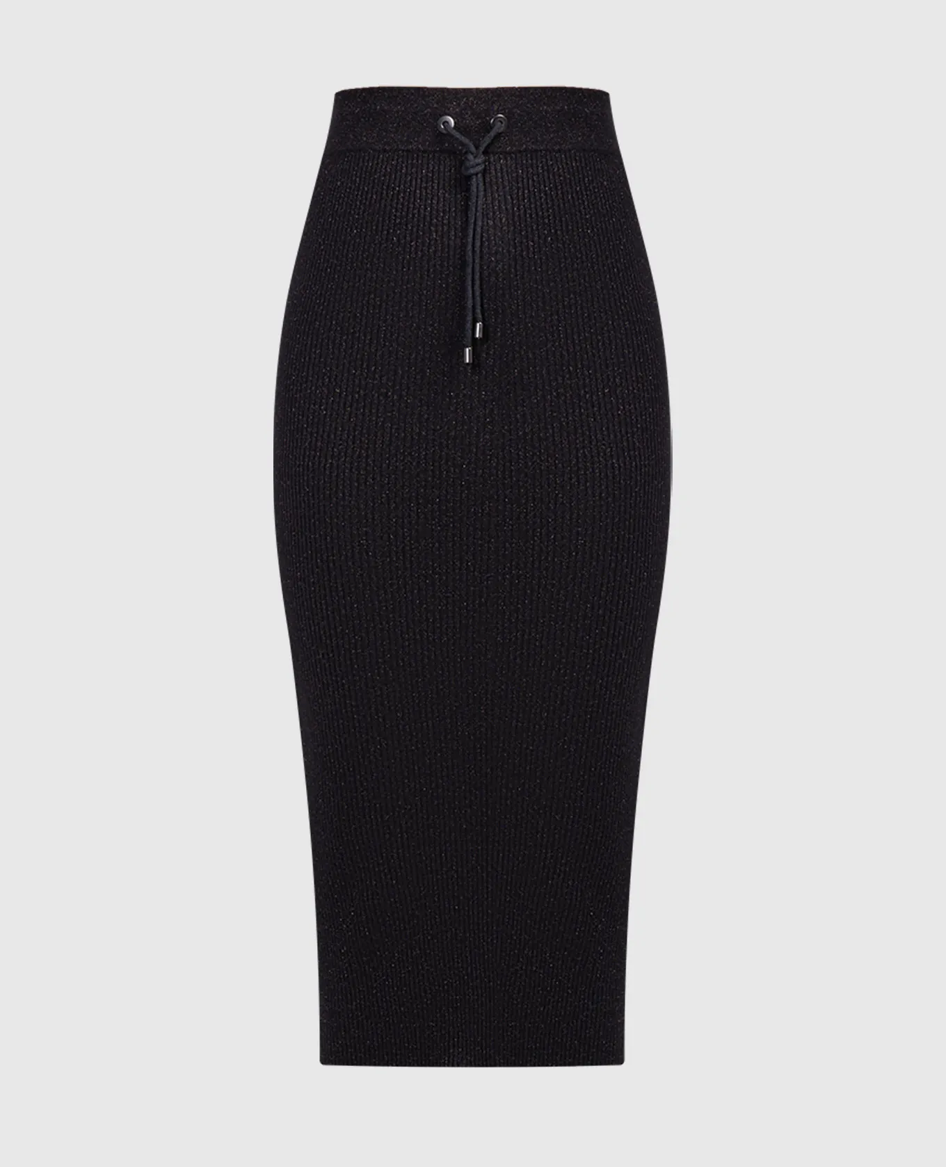 Brunello Cucinelli Black striped skirt with lurex