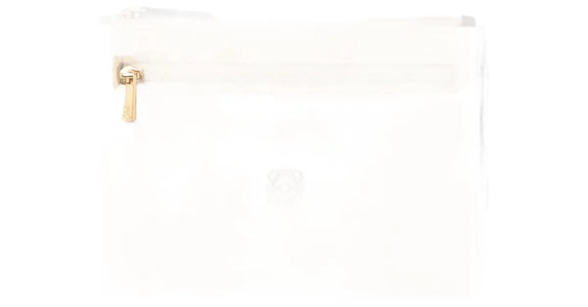 Clutch de cuero marrón Loewe Castaño 