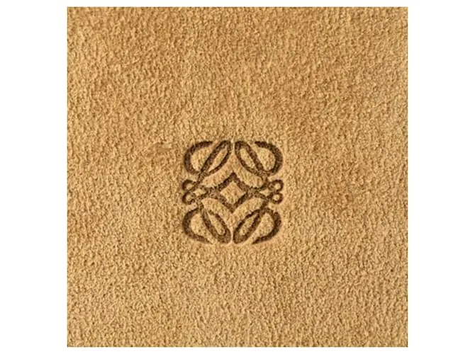 Clutch de cuero marrón Loewe Castaño 