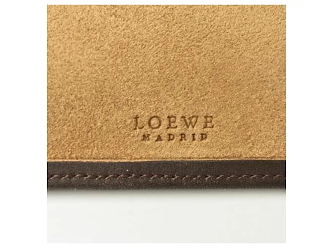 Clutch de cuero marrón Loewe Castaño 