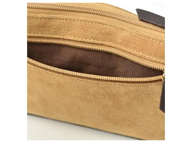 Clutch de cuero marrón Loewe Castaño 