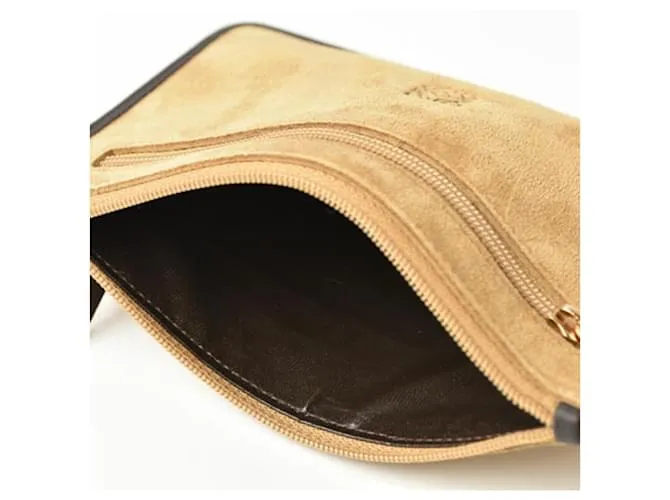Clutch de cuero marrón Loewe Castaño 