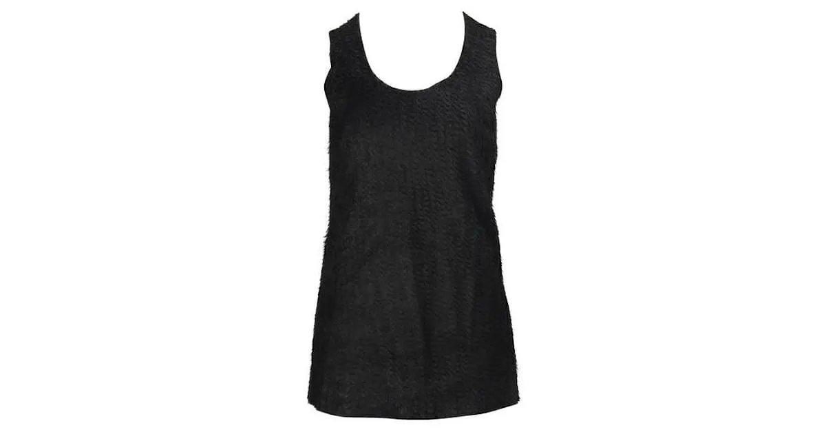 Céline Celine Vestido negro de pantorrilla Celine 