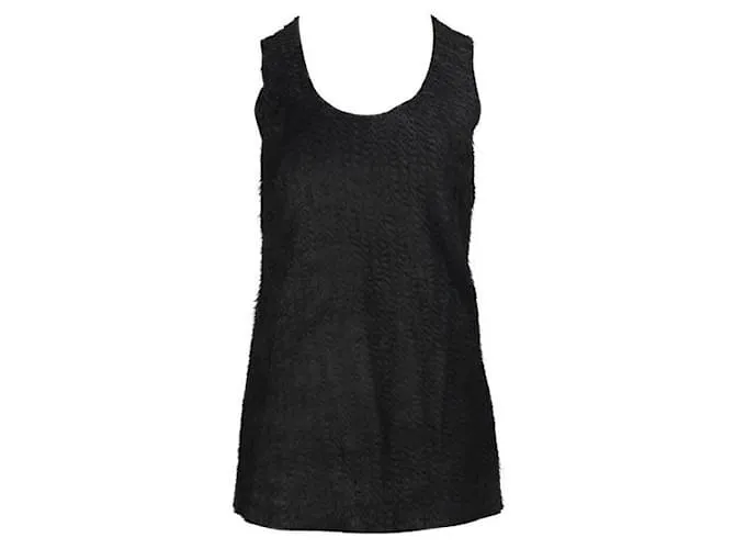 Céline Celine Vestido negro de pantorrilla Celine 