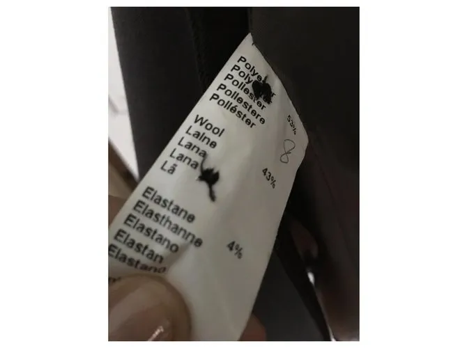 Gerard Darel Hermoso traje pantalon Negro Marrón oscuro 