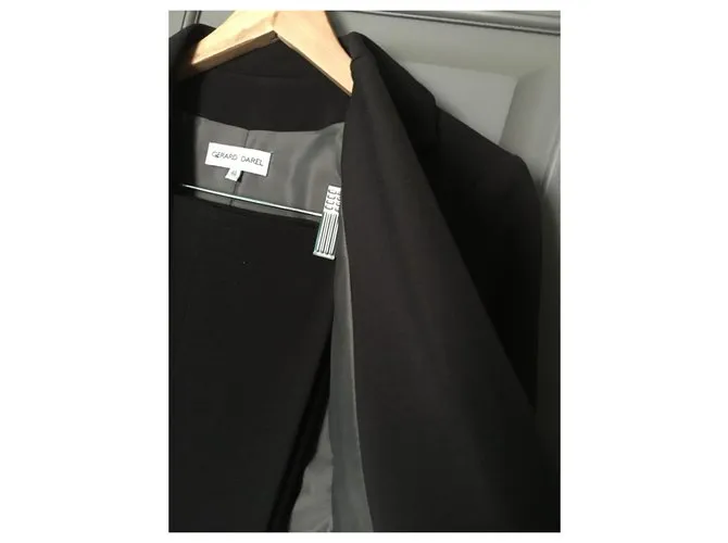 Gerard Darel Hermoso traje pantalon Negro Marrón oscuro 