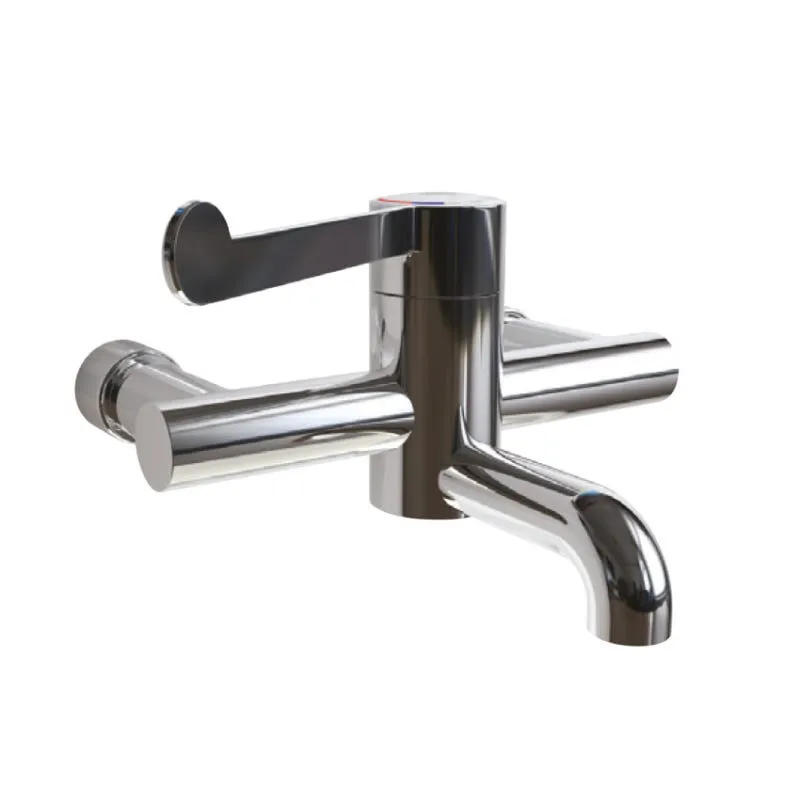 Grifo de cocina mural mezclador gerontológico Cromo  Equip