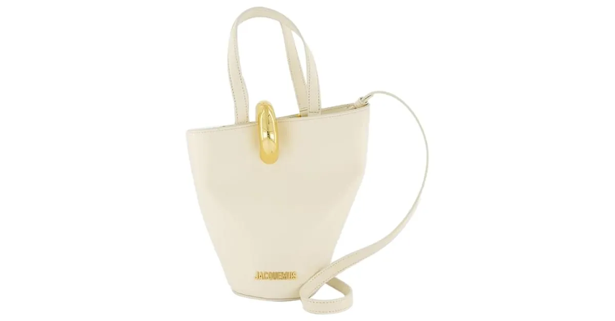 LE PETIT BAMBOLA SHOPPER BAG  JACQUEMUS  CUERO  MARFIL BLANCO 