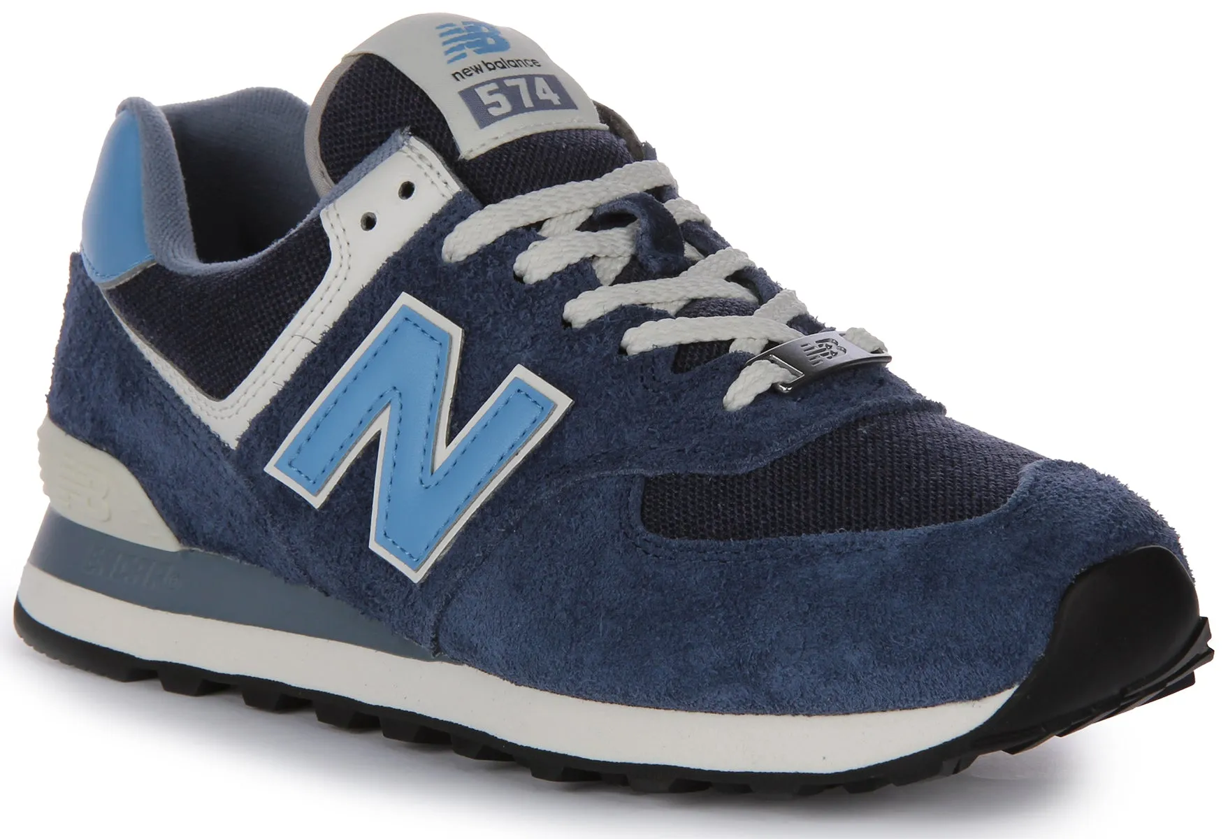 New Balance U574KBG Zapatillas con cordones de ante y malla para en gris