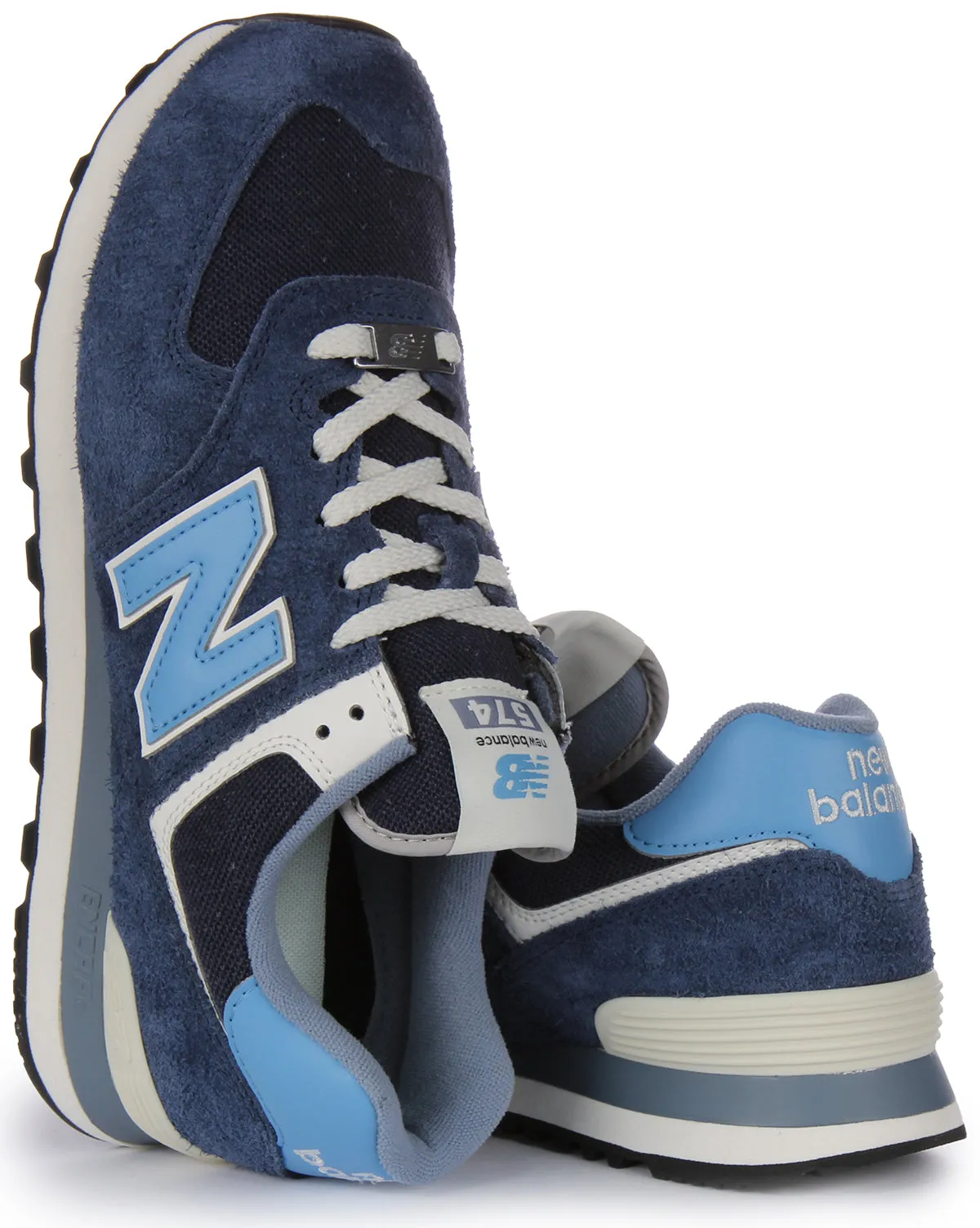 New Balance U574KBG Zapatillas con cordones de ante y malla para en gris