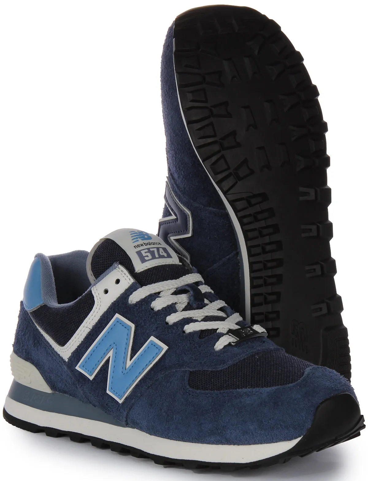 New Balance U574KBG Zapatillas con cordones de ante y malla para en gris