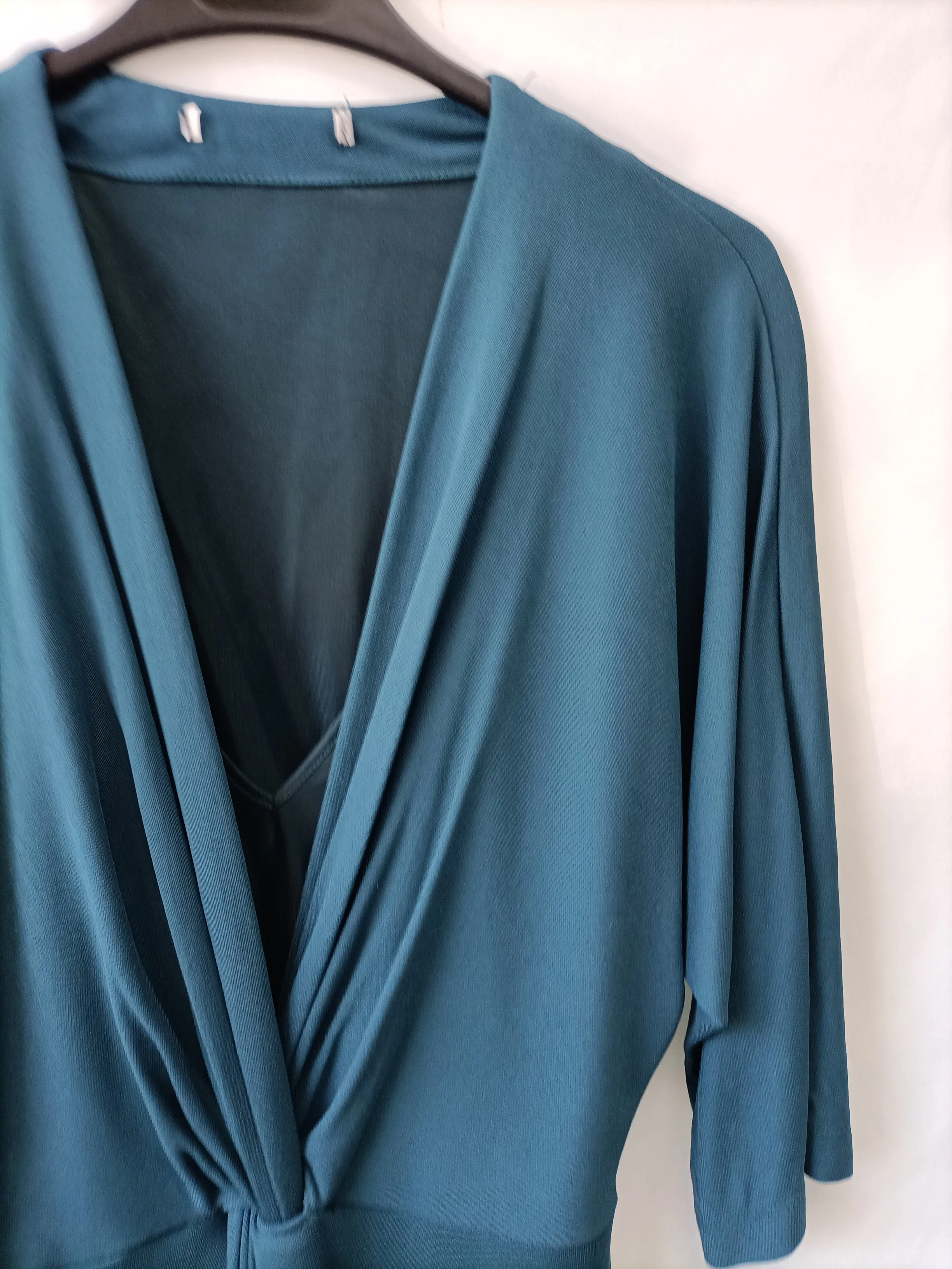 OTRAS. Vestido azul verdoso elástico Tu(m)