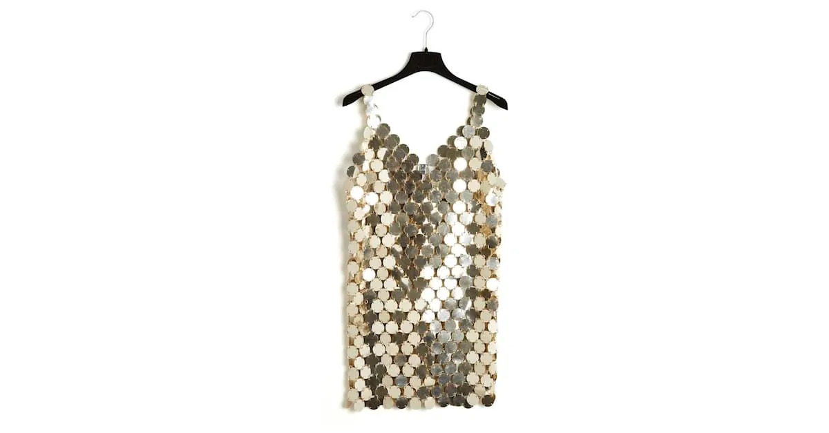 Paco Rabanne 1994 COLECCIONISTA DE LENTEJUELAS ORO DIY FR38 Dorado 