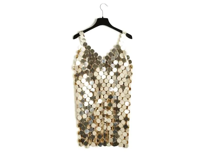 Paco Rabanne 1994 COLECCIONISTA DE LENTEJUELAS ORO DIY FR38 Dorado 
