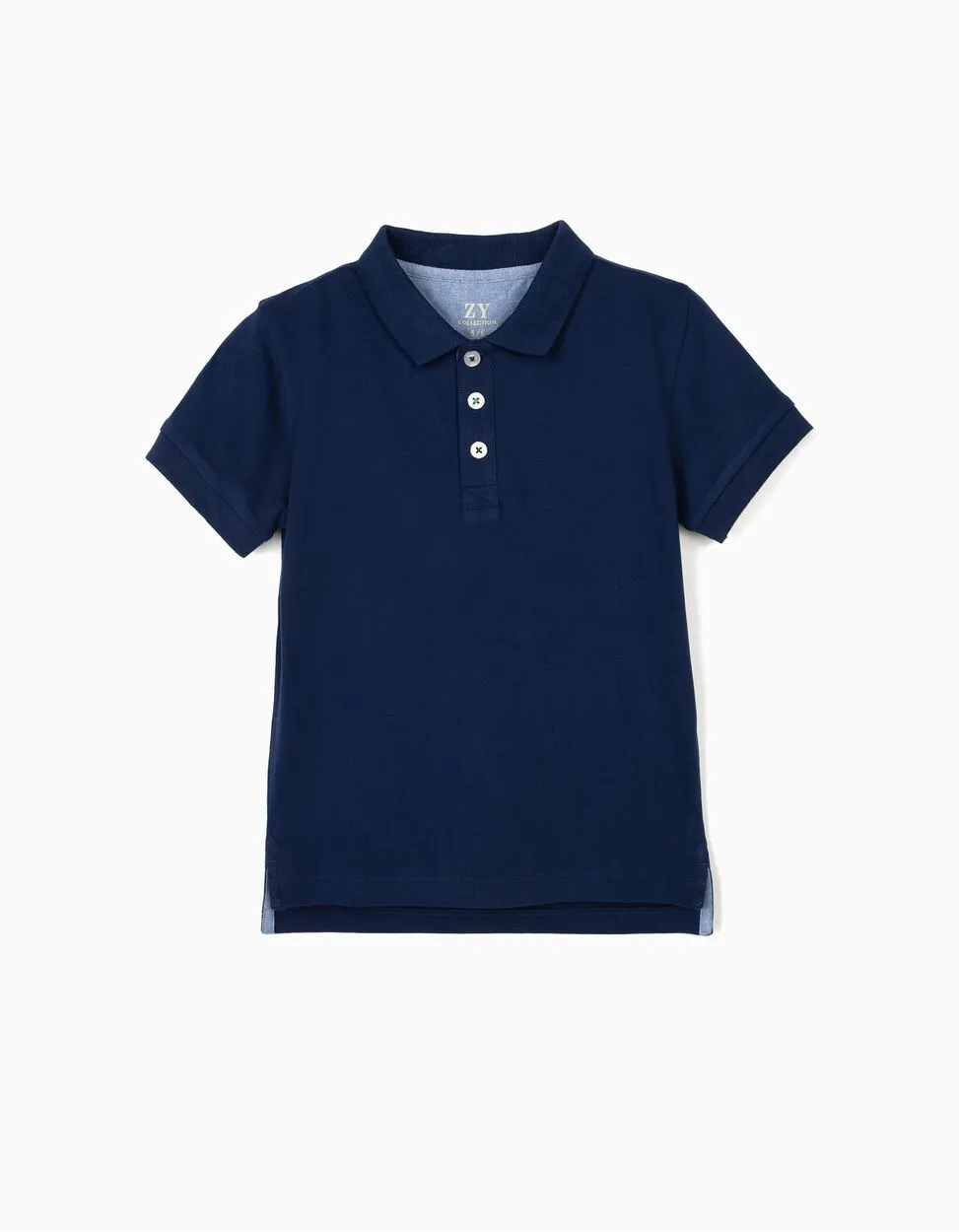 Polo niño manga corta piqué R150040 AZUL