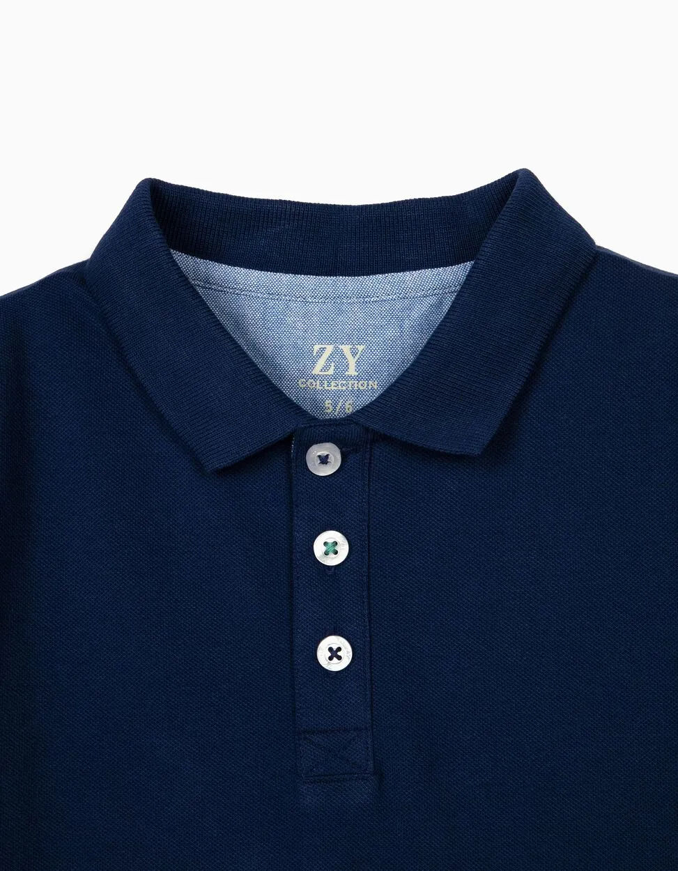 Polo niño manga corta piqué R150040 AZUL