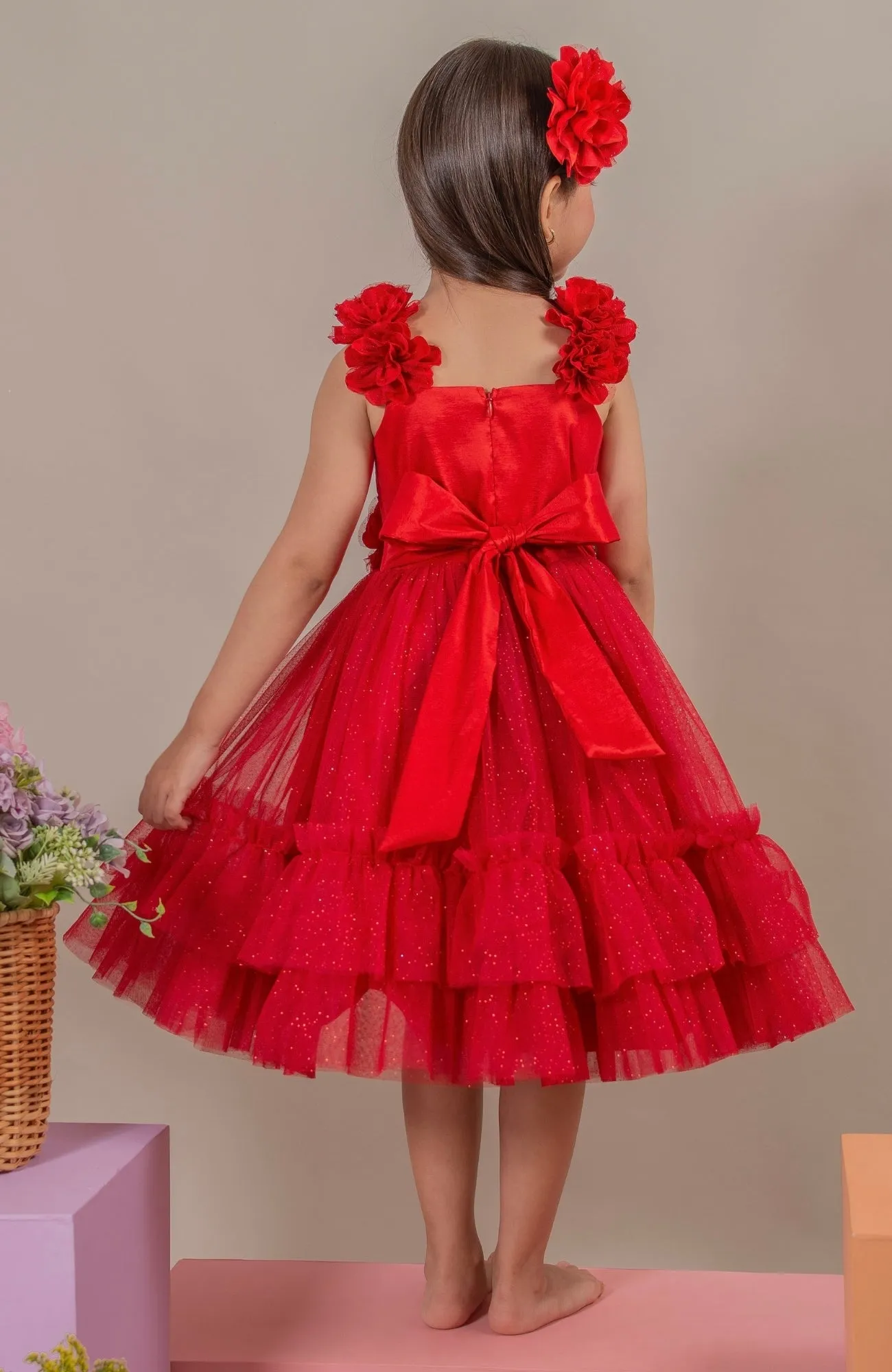 VESTIDO PARA BEBé SOY VALIOSA  ROJO