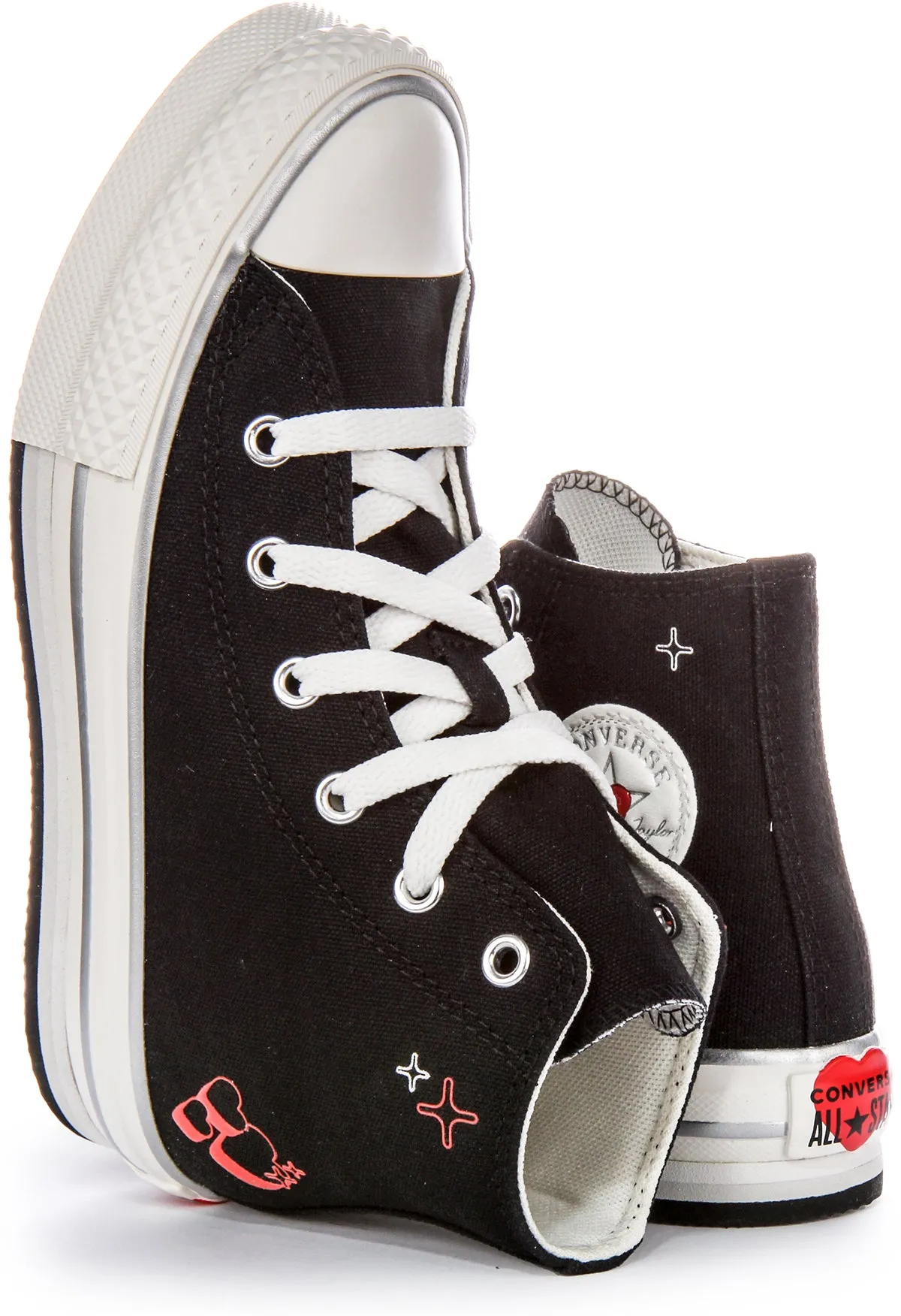 Zapatillas de tela Converse CT AS Eva Lift Platform Y2K Junior en negro rojo
