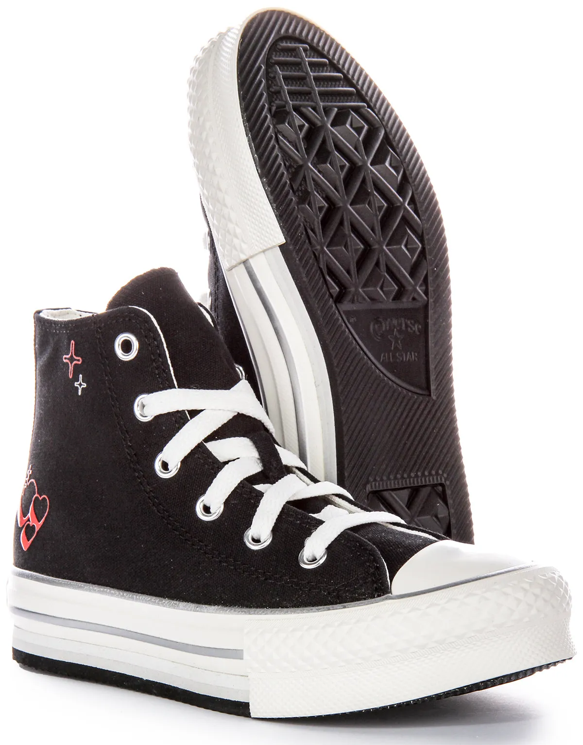Zapatillas de tela Converse CT AS Eva Lift Platform Y2K Junior en negro rojo